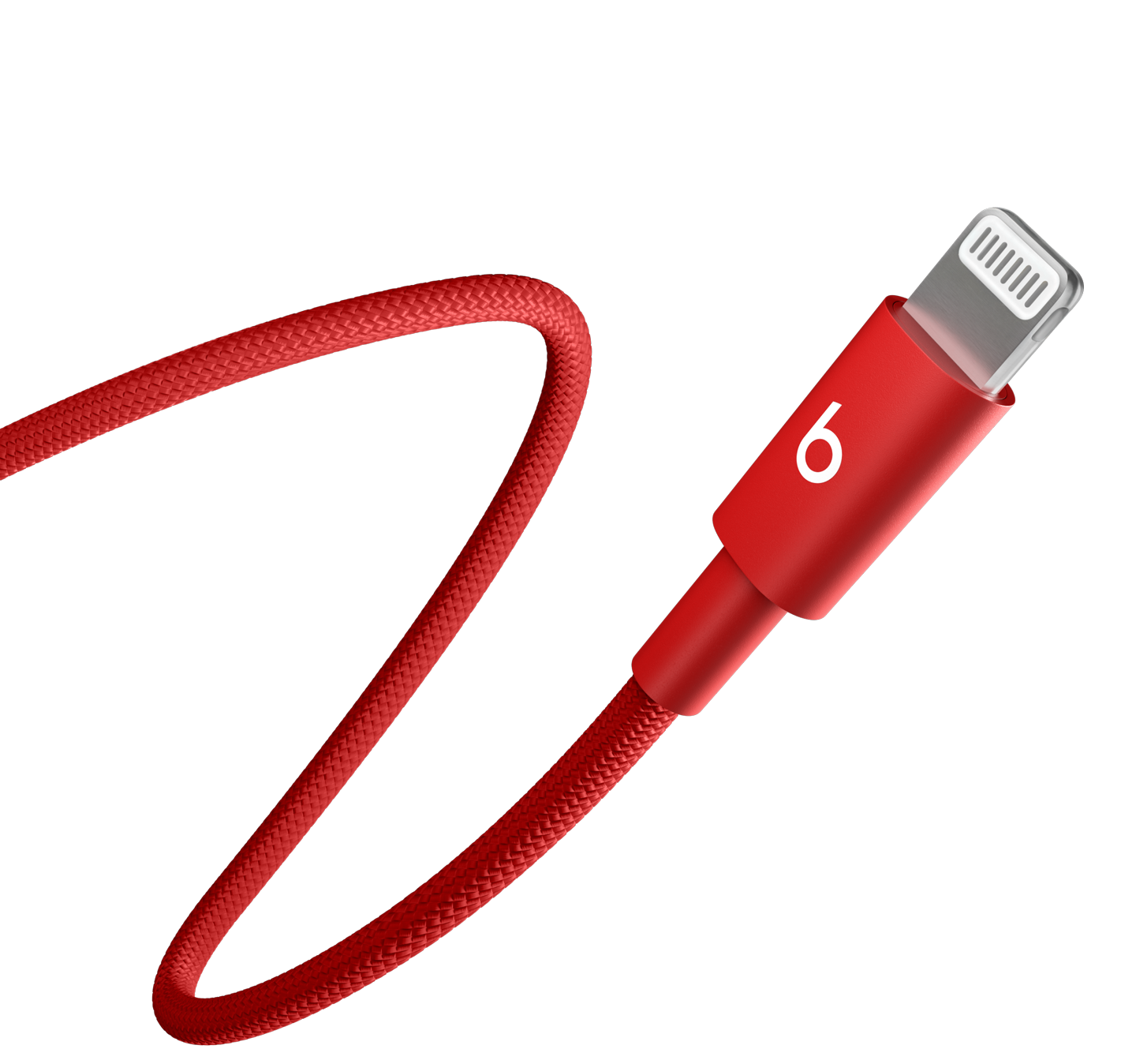 Beats USB-C to Lightning Woven Cable in Rapid Red.