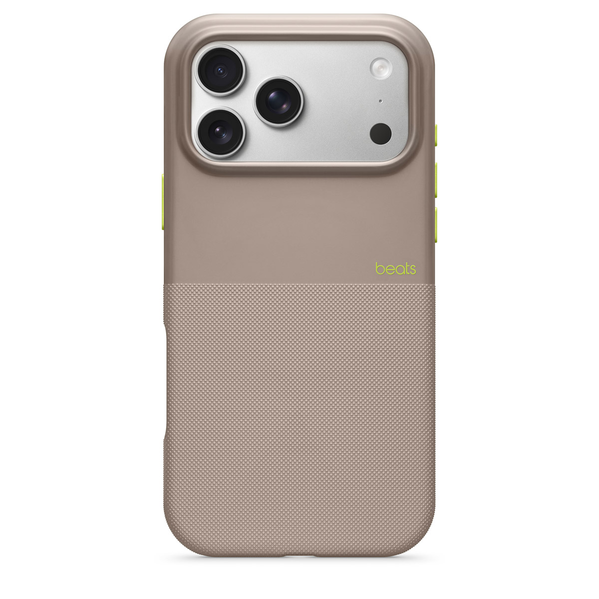 Close-up of Beats iPhone 17 Pro Max Rugged Case in Alpine Gray