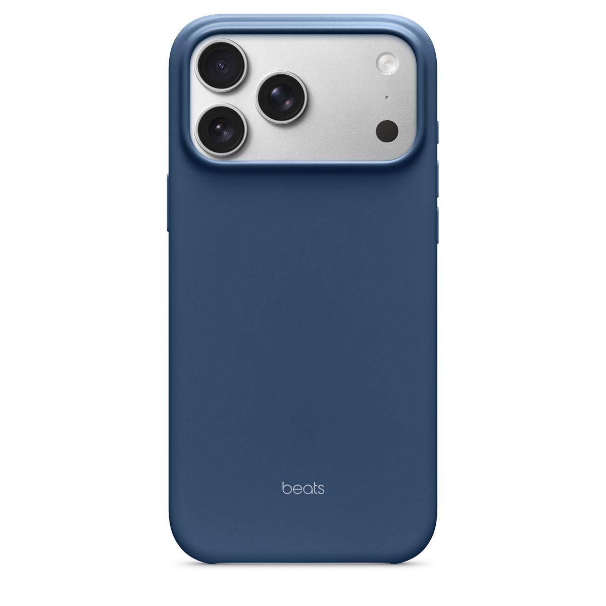 Close-up of Beats iPhone 17 Pro Max Case in Bedrock Blue