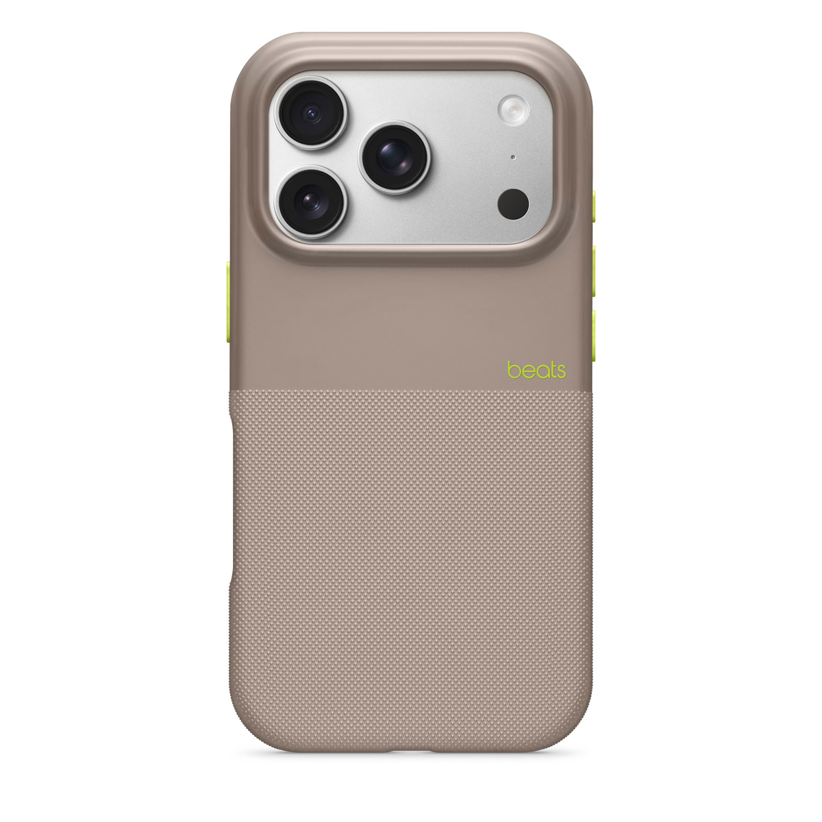 Close-up of Beats iPhone 17 Pro Rugged Case in Alpine Gray