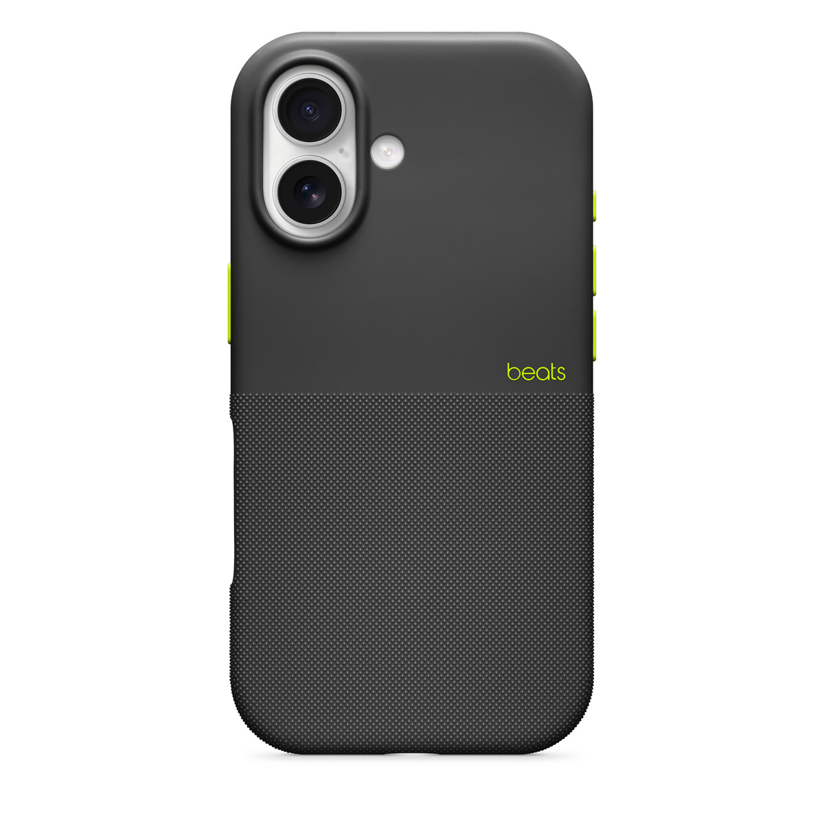 Close-up of Beats iPhone 17 Rugged Case in Everest Black