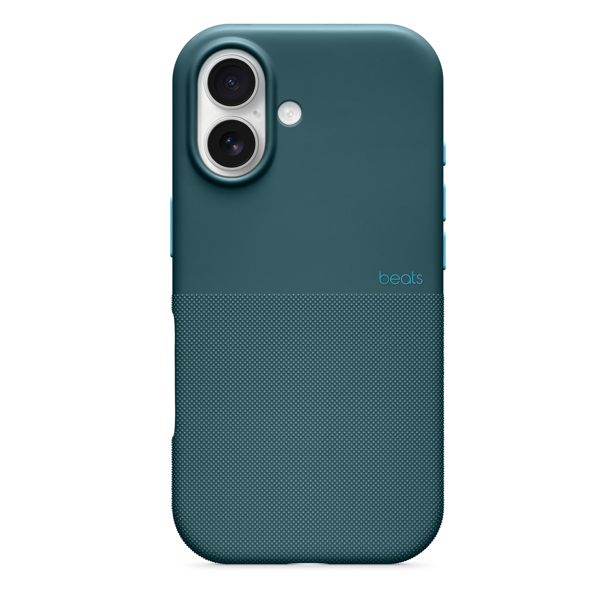 Close-up of Beats iPhone 17 Rugged Case in Rocky Blue